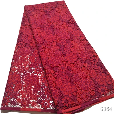 Tissu africain broderie coton suisse нигерийский Тюль Кружево высокое качество вышивка кружевная ткань для свадебных платьев G064 - Цвет: As Picture