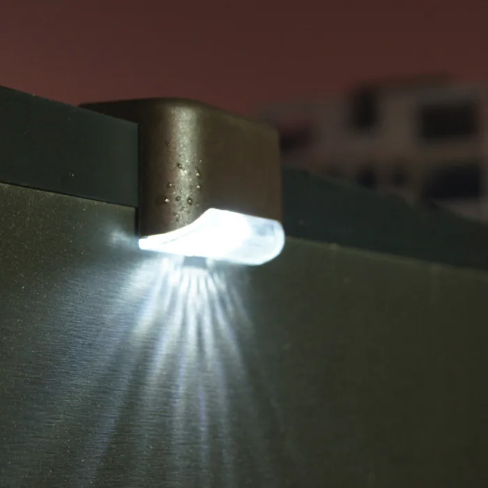 10Pcs Solar Powered LED Deck Lights Outdoor Path Garden Stairs Step Fence Lamp@LS