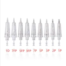 100 шт. 1 для легкого клика Универсальная игла дермограф 1,3, 5, 7rl Перманентный макияж картридж иголки для бровей губ цифровая игла