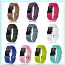 スマートリストバンドストラップ Fitbit 充電 2 バンド 20 ミリメートル交換ブレスレットストラップシリコーンスポーツリストストラップアクセサリー(China)