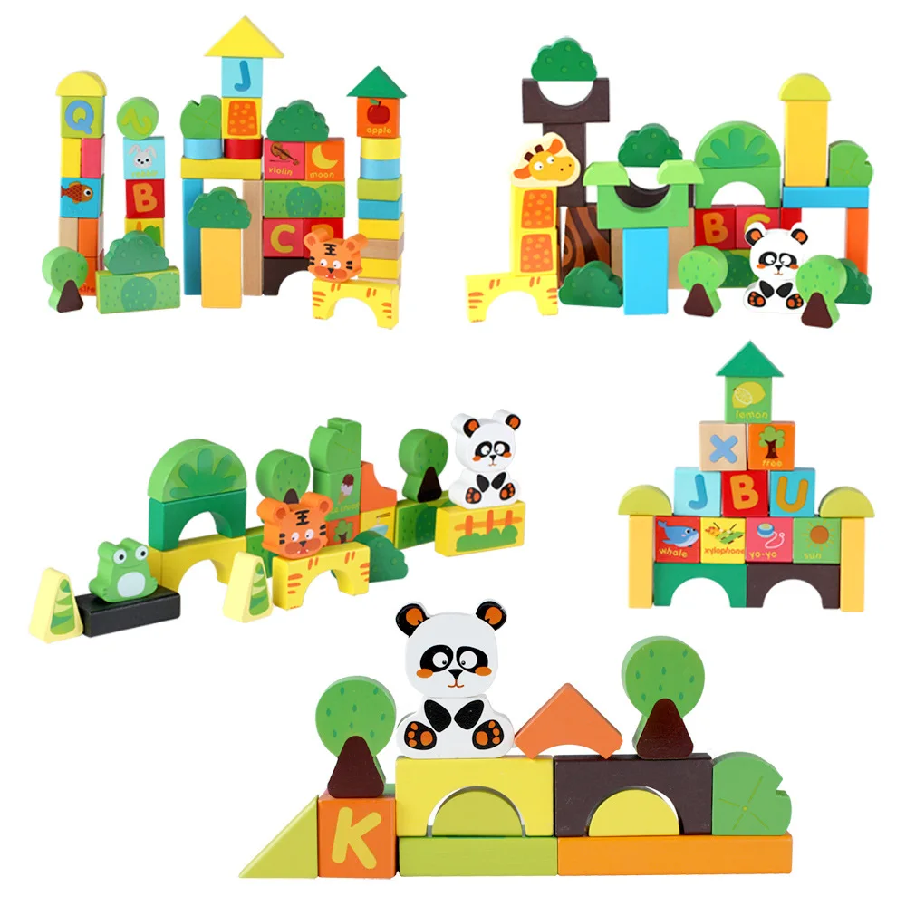 

Girl'S Building Blocks Toy 1-2 a Year of Age Baby Girls 3-6-Year-Old Educational Toy Wooden Children Early Childhood Infant Boy