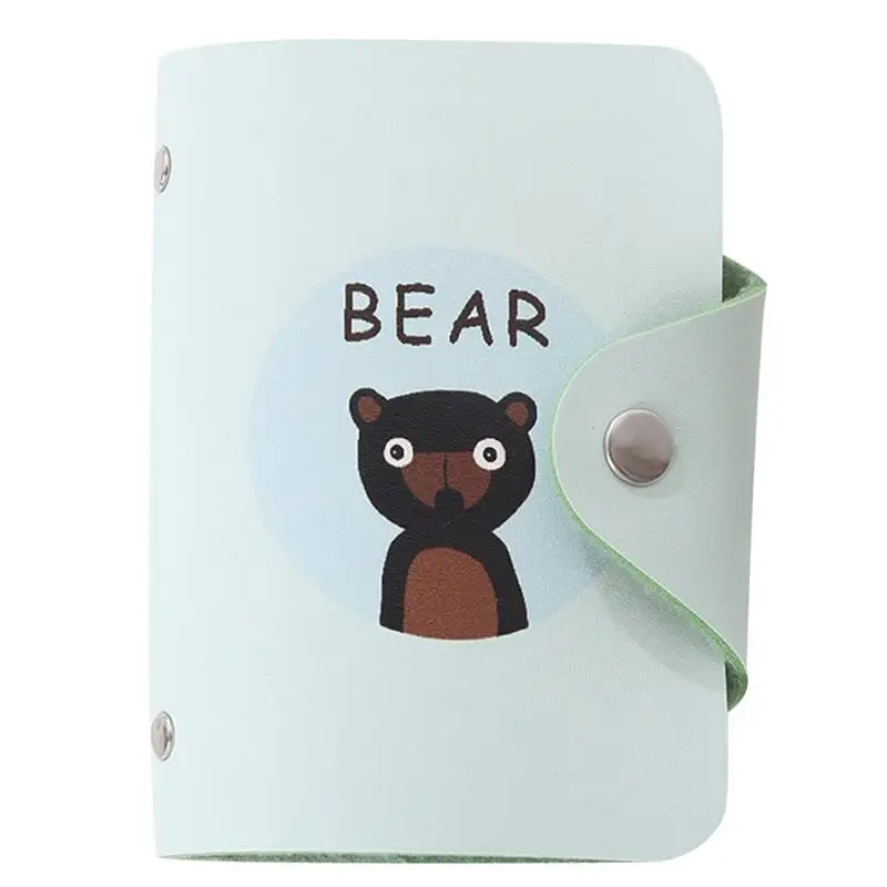 10 1Pc PU Leather Cute Printing Cartoon Card Purse Fashion Cute Cartoon Animal Creative Card Wallet Card Holder Children's Gift - Цвет: 10