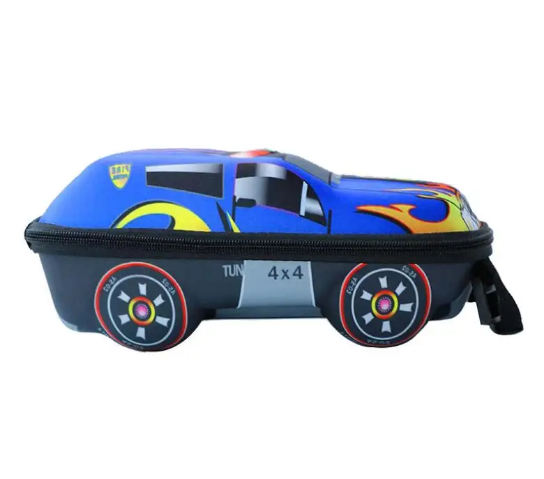 Школьный рюкзак для мальчиков с 3D автомобилем, детские школьные ранцы для мальчиков, милый детский рюкзак для малышей, детский рюкзак для детей - Цвет: Синий