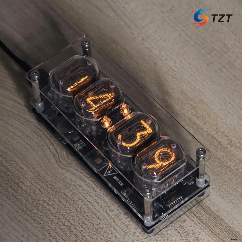 Nixie Clock-in12 Tube Amber Rétroéclairage