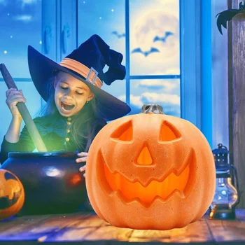 

Halloween Talking Pumpkin Lantern Lamp Toy Home Party Decor Animated LED Pumpkin Intelligent Night Light Corridor Bathroom