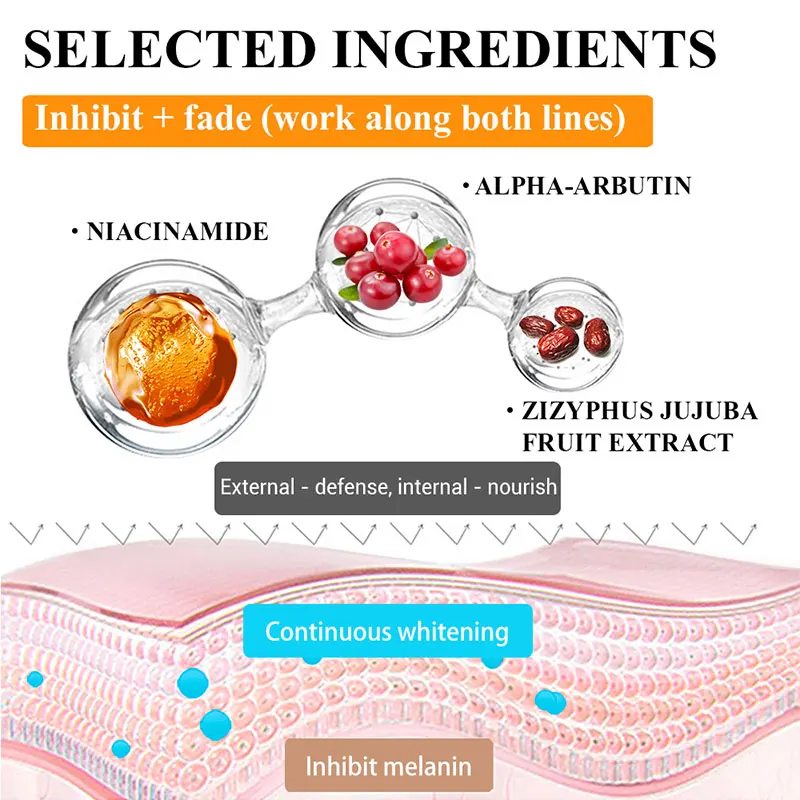 LANBENA Vitamin C Serum 40ml Whitening Facial Essence Remover Speckle Fade Dark Spots Brighten Nourishing Face 5