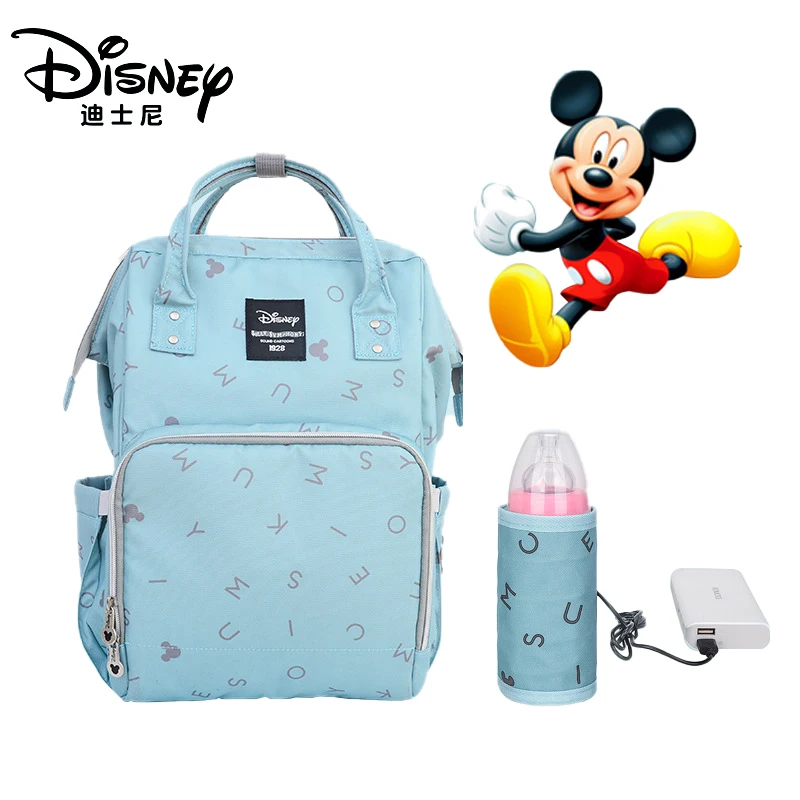 1 Disney Микки детские USB Пеленки сумки рюкзак для мам сумка для путешествий большой емкости мама сумка для ребенка многофункциональная детская коляска сумка - Цвет: 1