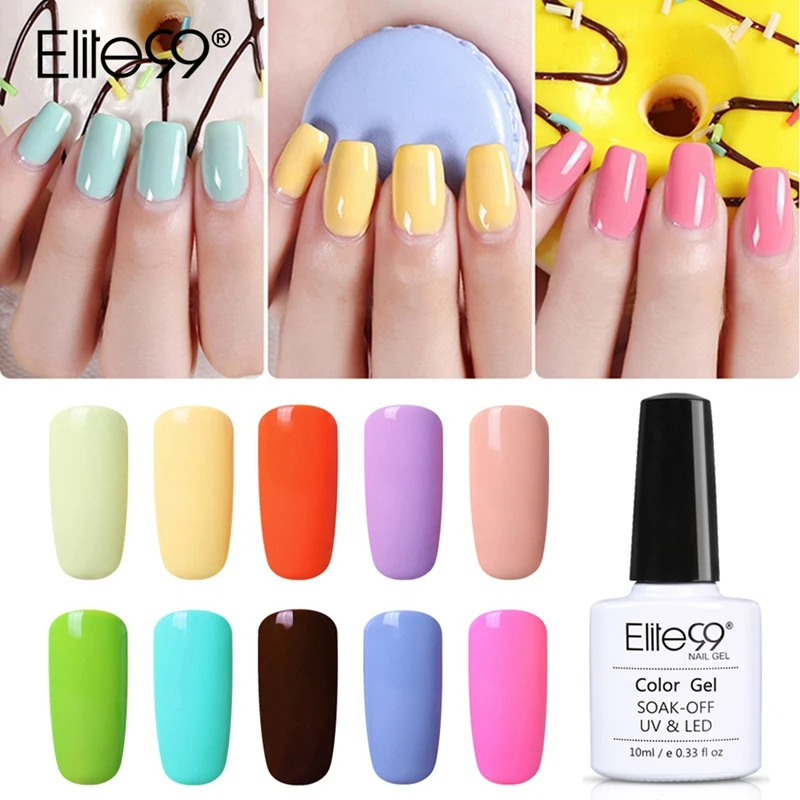  Elite99 10ml Macaron Colors Gel Nail Polish UV LED Manicure Nail Lacquer Soak Off Candy Color Nail 