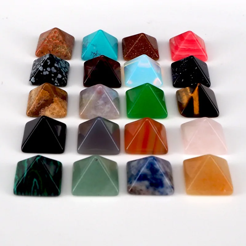 

New 7pcs/set Pyramid Gemstone Natural Stone Crystal Quartz Healing Crystals Point Chakra Home Office Decoration Crafts