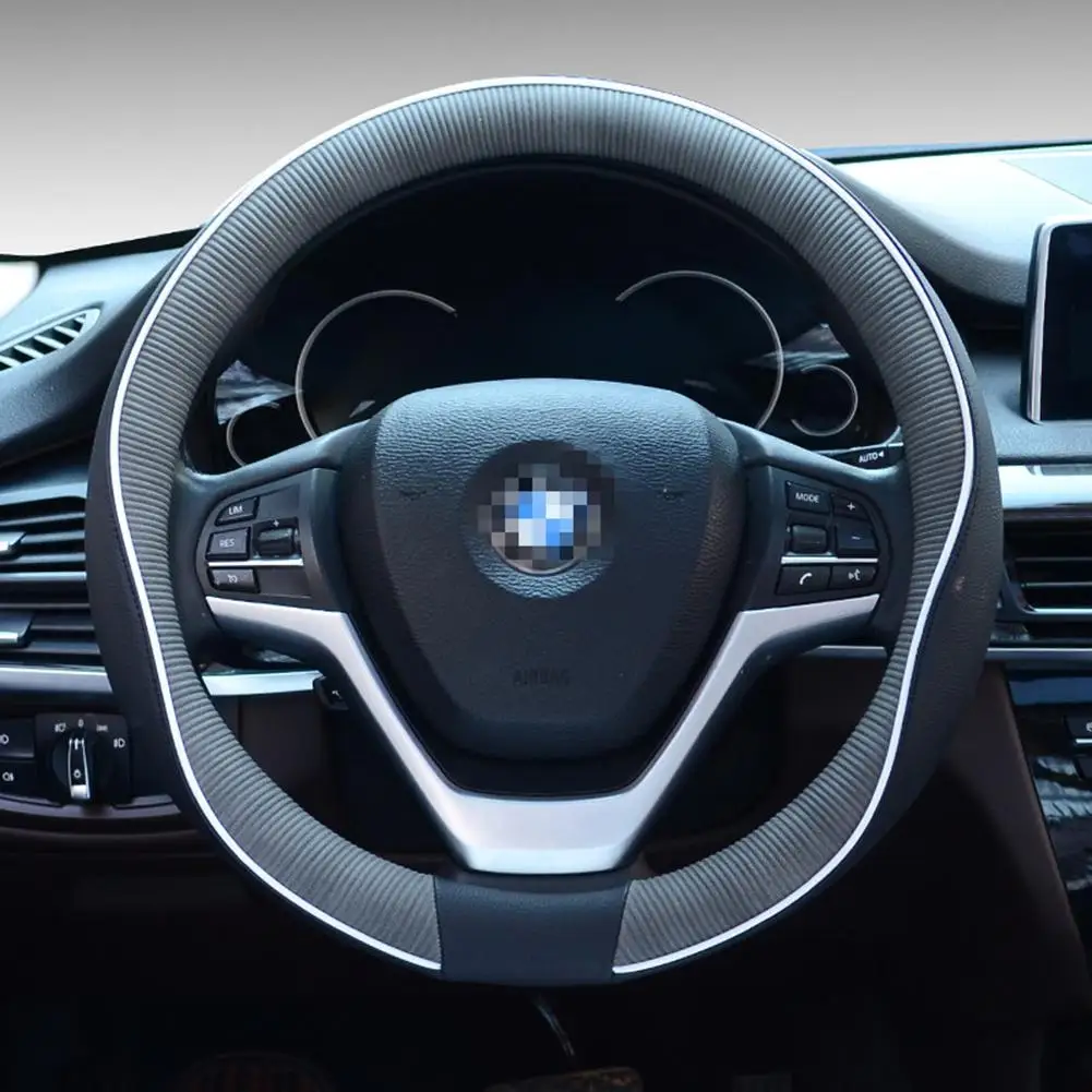 Авто Нескользящие дышащие противоскользящие рулевые крышки автомобильные ручки крышки 38 см чехол рулевого колеса автомобиля