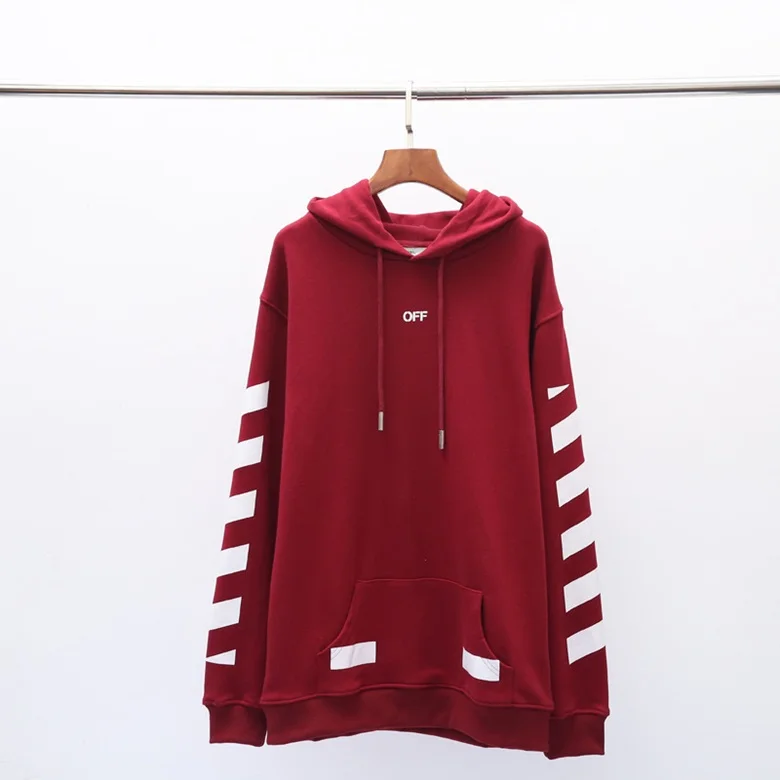 19ss кремово-белый OW Для мужчин Для женщин VIRGIL ABLOH, 3 вида цветов стрелка модная Повседневное хлопковая толстовка с капюшоном Пара пуловер Спортивная куртка