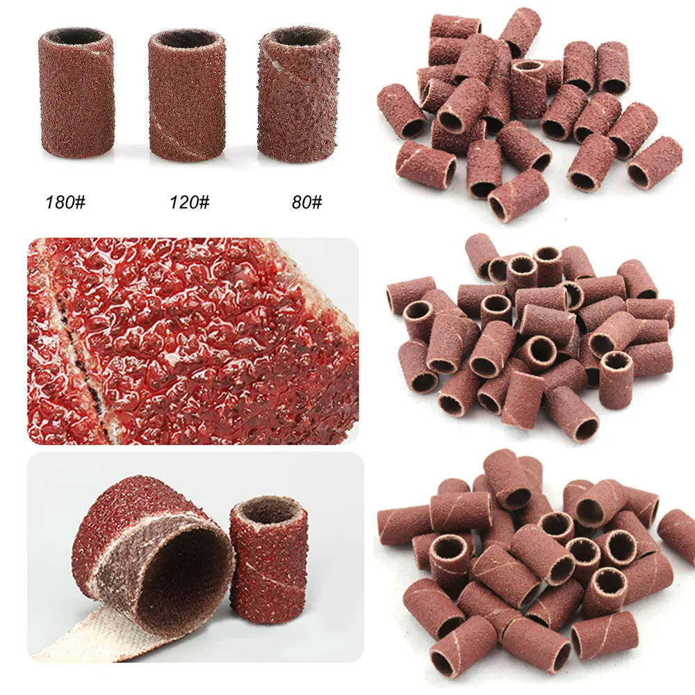 100 шт. шлифовальных лент маникюрный аппарат аксессуары для ногтей сверло