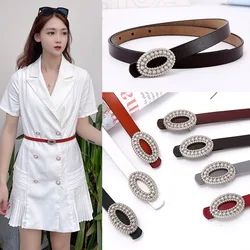 Korean Casual Women's Pant Belt Letters for Decoration Buckle Retro Belt Female Style Suit Coat Overcoat Belt Ladies Luxury Belt