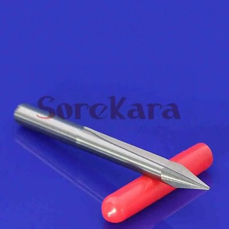4*55*28mm Two Flutes Straight V Bit Cutting Engraving Tool Deep CNC