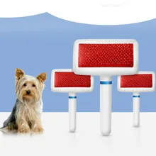 Пластиковая ручка собака для чистки нержавеющей стали расческа белая Расческа для удаления волос кошка расческа для собаки красота Товары для домашних животных