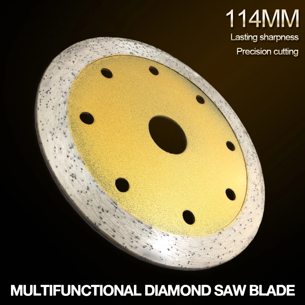 

114mm Turbo Shape Diamond Saw Blade Volcanic Rock Cutting Blade Support Wet and Dry Cutting for Concrete / Stone / Masonry