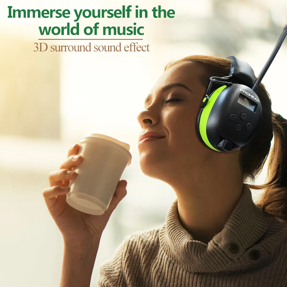 ZOHAN Electronic Shooting Ear Muffs NRR22DB Bluetooth & Radio AM/FM Professional Noise Cancelling Hunting With Waist Hook - Famidy.com