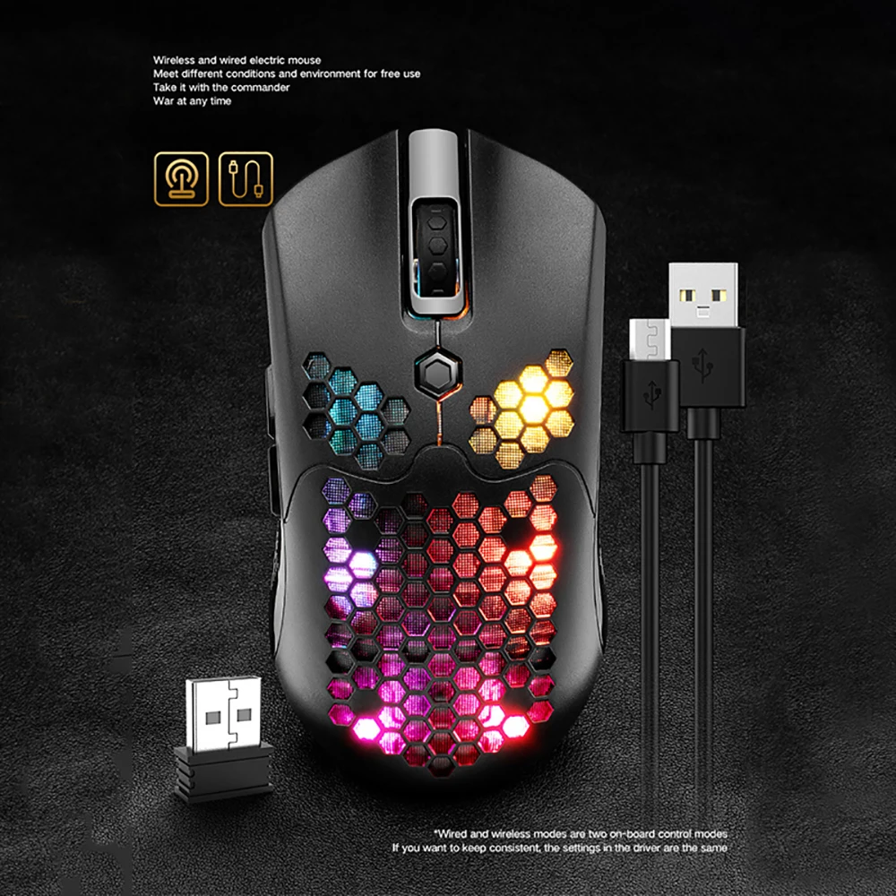 

New Wireless Gaming Mouse Dual connection 12000DPI with PixArt 3325 Image Sensor Support Desktop/ Laptop Support windows 10/8/7