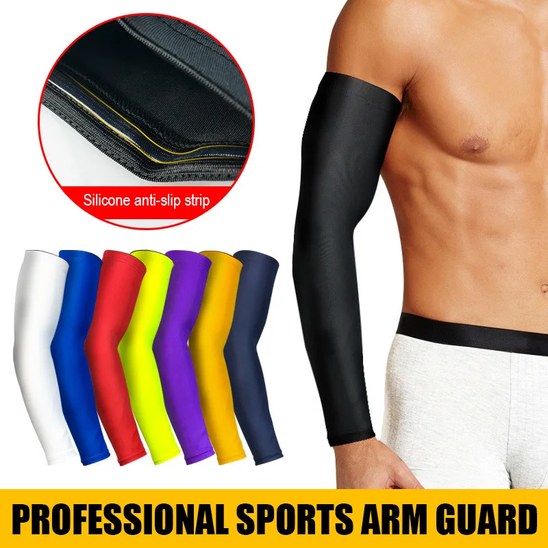 

1pc Basketball Compression Arm Sleeve Sun UV Protection Breathable Eblow Pads Outdoor Sports Running Volley Cycling Arm Warmers