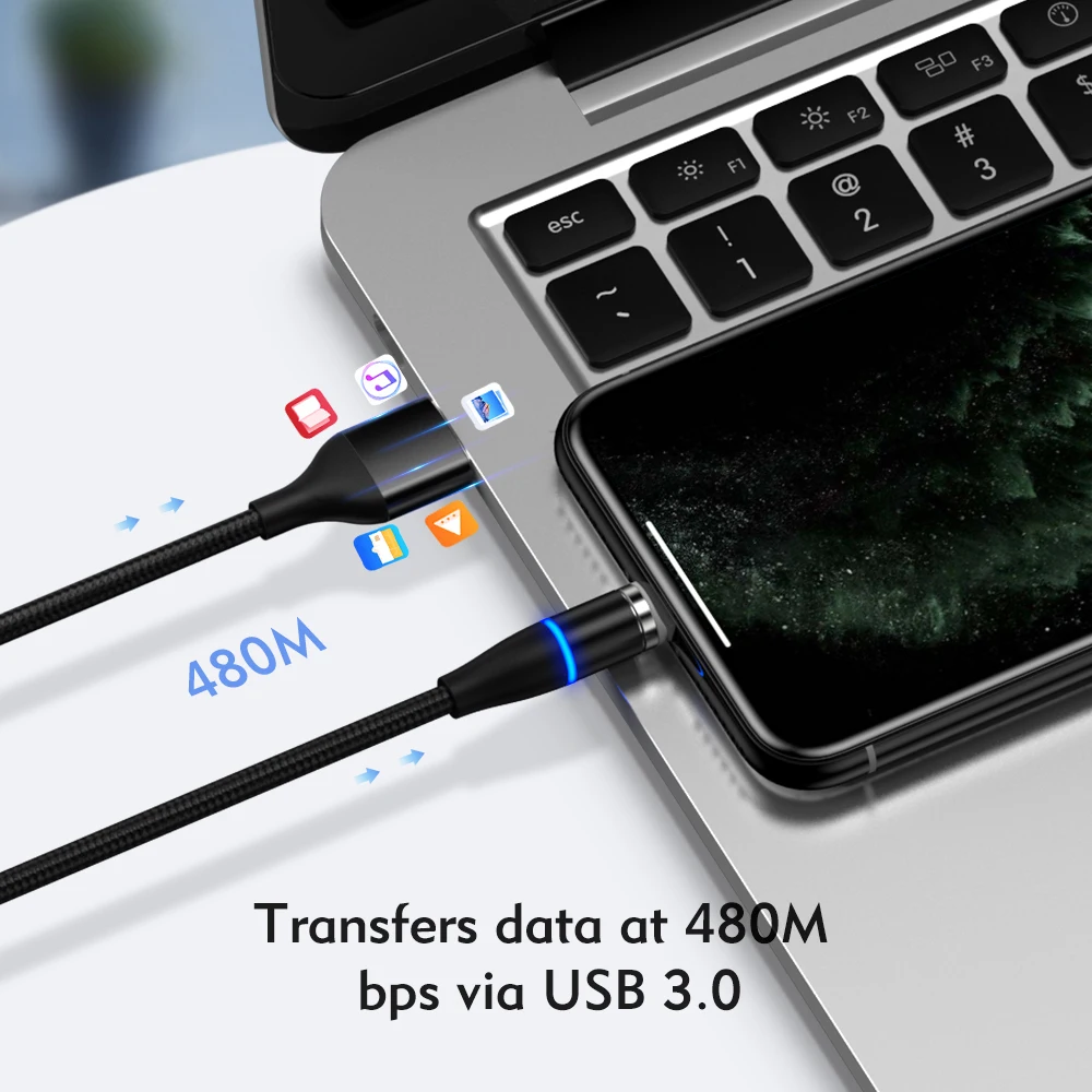 Магнитный зарядный Магнит USB C Micro кабель Быстрая Зарядка Кабели магнит зарядное