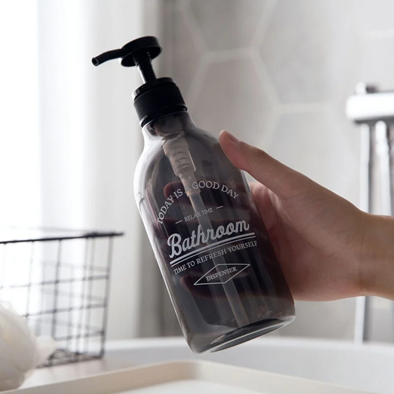

Chinese Style Large Capacity Shampoo Shower Gel Bottle Press Refillable Bottle