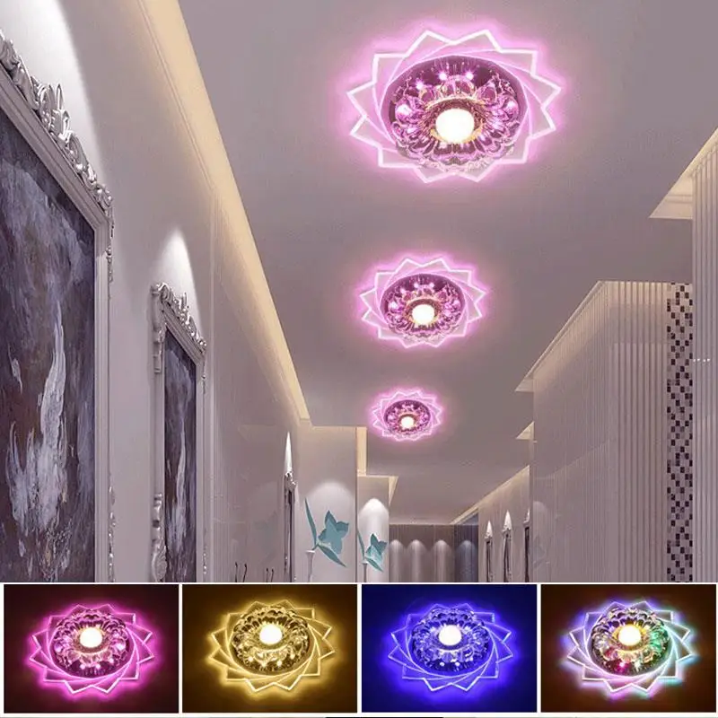 

20cm 3W Surface/Flush Mounted Modern Crystal LED Ceiling Light Fixture Lamp