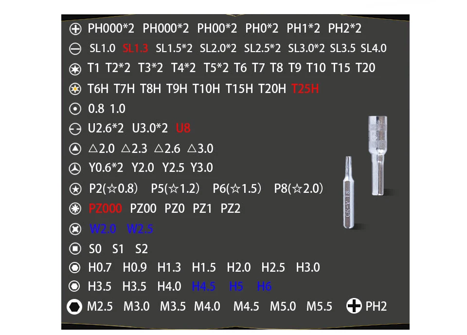 Набор отверток 115/25 в 1 Torx многофункциональный инструмент для ремонта открывания Набор прецизионных отверток для телефонов планшетных ПК ручные инструменты