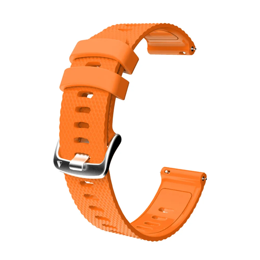 Силиконовый ремешок для часов для Garmin Vivoactive3 Vivomove Forerunner 245 645 Approach S40 для samsung gear S2/gear Sport - Цвет: Оранжевый