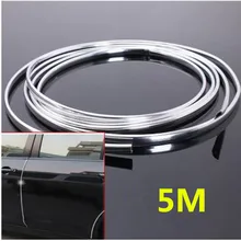 U Стиль Прочный 5 метров Серебряный автомобиль Хромированный Стайлинг украшения Литье отделка полоса лента кондиционер/вентиляционный переключатель обод решетка