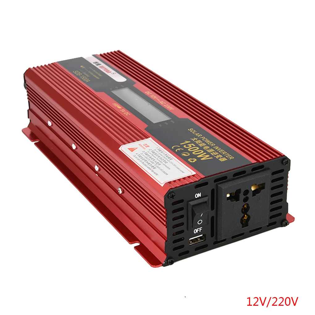 XUYUAN 1500W DC 12 V/24 V к AC 220 V/110 V Светодиодный дисплей солнечной энергии инвертор системы