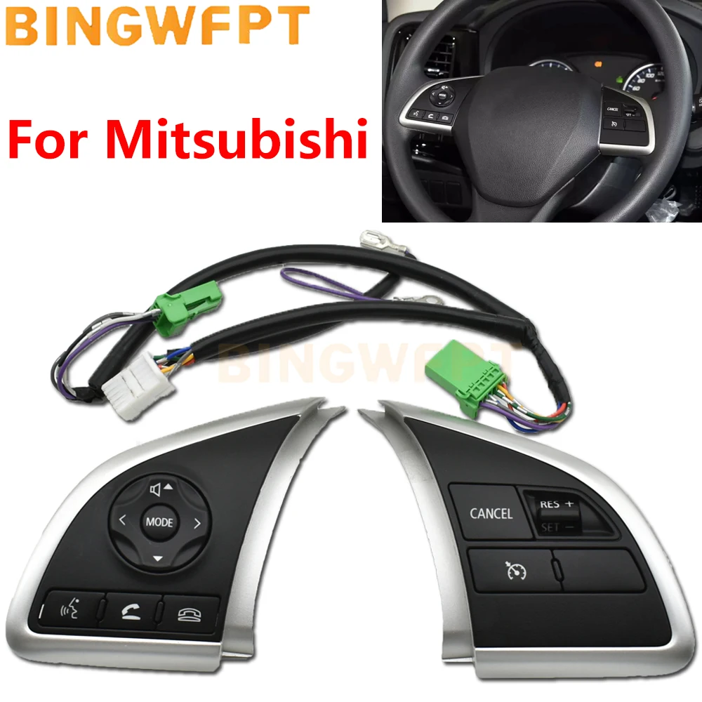 Cruise Control Switch Steering Wheel Audio Volume Button For Mitsubishi
