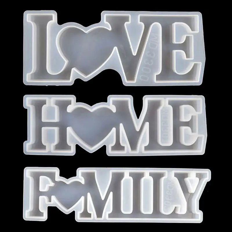 

Love Home Family Silicone Mold Love Sign Word Mold Epoxy Resin Molds Art Crafts B95F