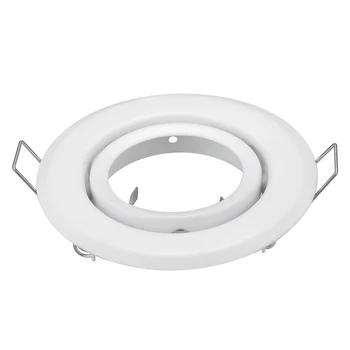 激安 10セット2015新4ワットGU10/MR16 DC12Vスポットダウンライトホワイトラウンドledランプフレーム器具継手