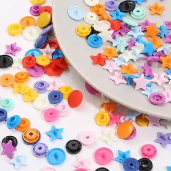 

10/20 Sets Plastic 12MM Snap Buttons Star Shape T5 Snap Fastener For Baby Clothes Press Buckle Diy Crafts Garment Accessories