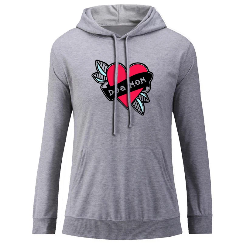 icWM2251G Я люблю спать с капюшоном Карма кары для грех собака надписи MOM Love Heart Для женщин толстовка с рисунком струны пуловер с капюшоном подарок - Цвет: icWM2251G