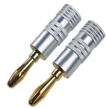 

For Nakamichi Plug Speaker Banana Jack Connector Plated 10× Universal Professional 24K 50MΩ Practical