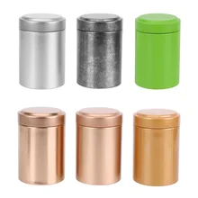 Mini Tea Caddy Seal Tea Box Cans Kung Fu tea Sealed Cans Teaware Portable Kitchen Accessories Alloy Dried Fruit Collection