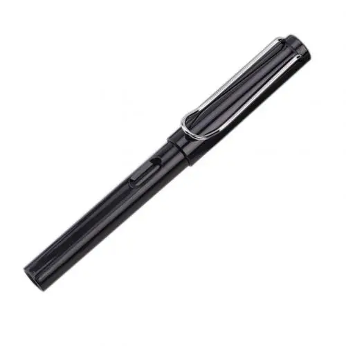 0,38 мм студенческие занятия каллиграфией гладкие пишущие пластиковые тонкие перьевые ручки - Цвет: Черный