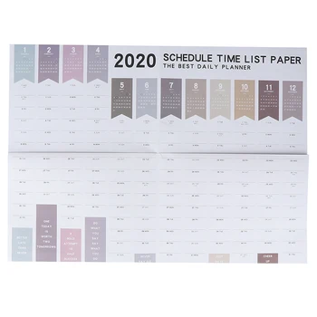 

New 2020 1PC School supplies agenda 2020 365days Paper Wall Calendar Daily Planner Notes Very Large Study TO DO LIST kawaii