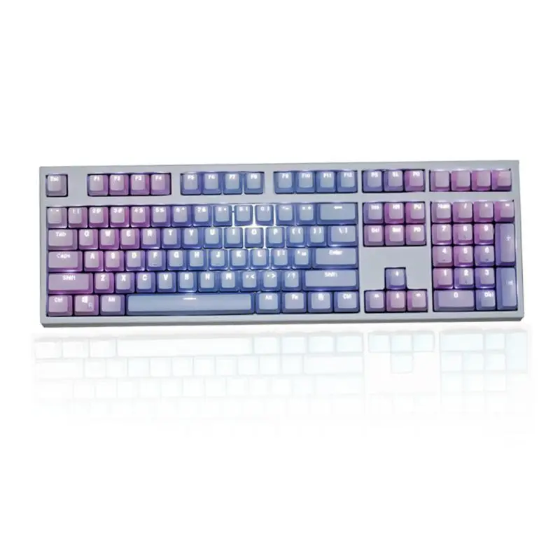 1 Набор сменных ключей PBT s 87 104 108 прозрачная клавиша с буквами двойная для