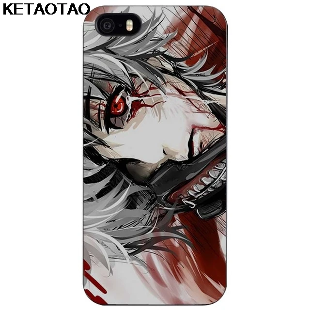 KETAOTAO Токийский Гуль E чехол для телефона s для iPhone 4S SE 5C 5S 6S 7 8 Plus X XS XR 11 Pro Чехол кристально чистый мягкий TPU чехол s - Цвет: Красный