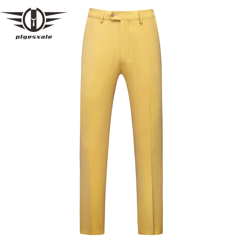 

Fashion Apple Green Yellow Suit Pants Luxury Mens Dress Pants Big Size Men Formal Pants Slim Fit Office Business Trousers P21
