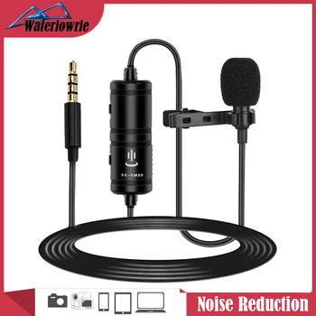 

Lavalier 3.5mm Audio Video Record Lapel Microphone for iPhone Android Mac Vlog Mic for DSLR Camera Camcorder Recorder