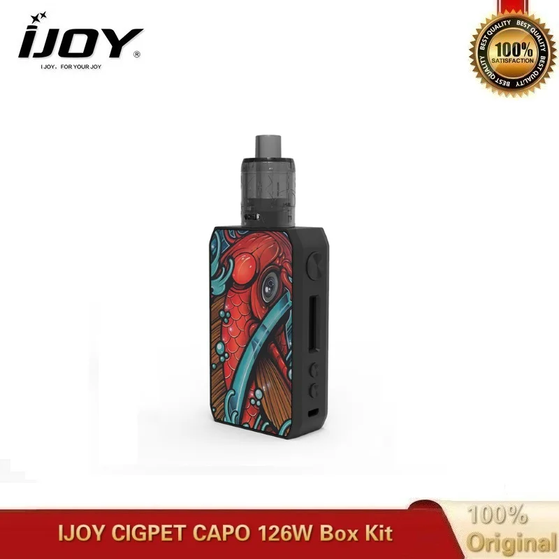 Оригинал IJOY CIGPET Капо комплект 126 Вт коробка мод с 3 мл сетка бак питание от Двойной