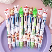 Stylo à bille mignon de noël, 6/10 couleurs, fournitures d'écriture pour école et bureau 