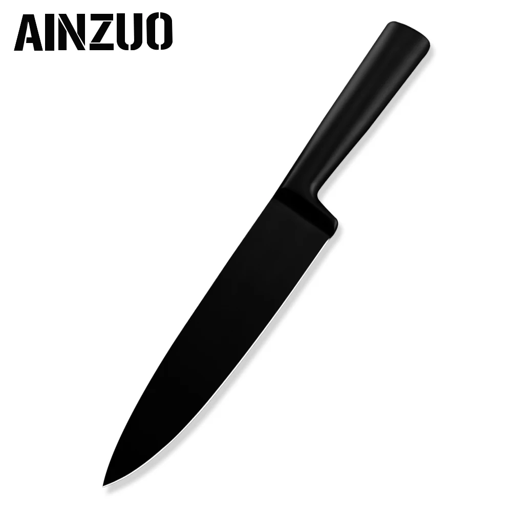 D.8 inch Chef Knife AINZUO нож шеф-повара 3cr13 набор кухонных ножей из нержавеющей стали фруктовый нож Santoku для нарезки хлеба шеф-повара кухонные аксессуары набор ножей - Цвет: D.8 inch Chef Knife