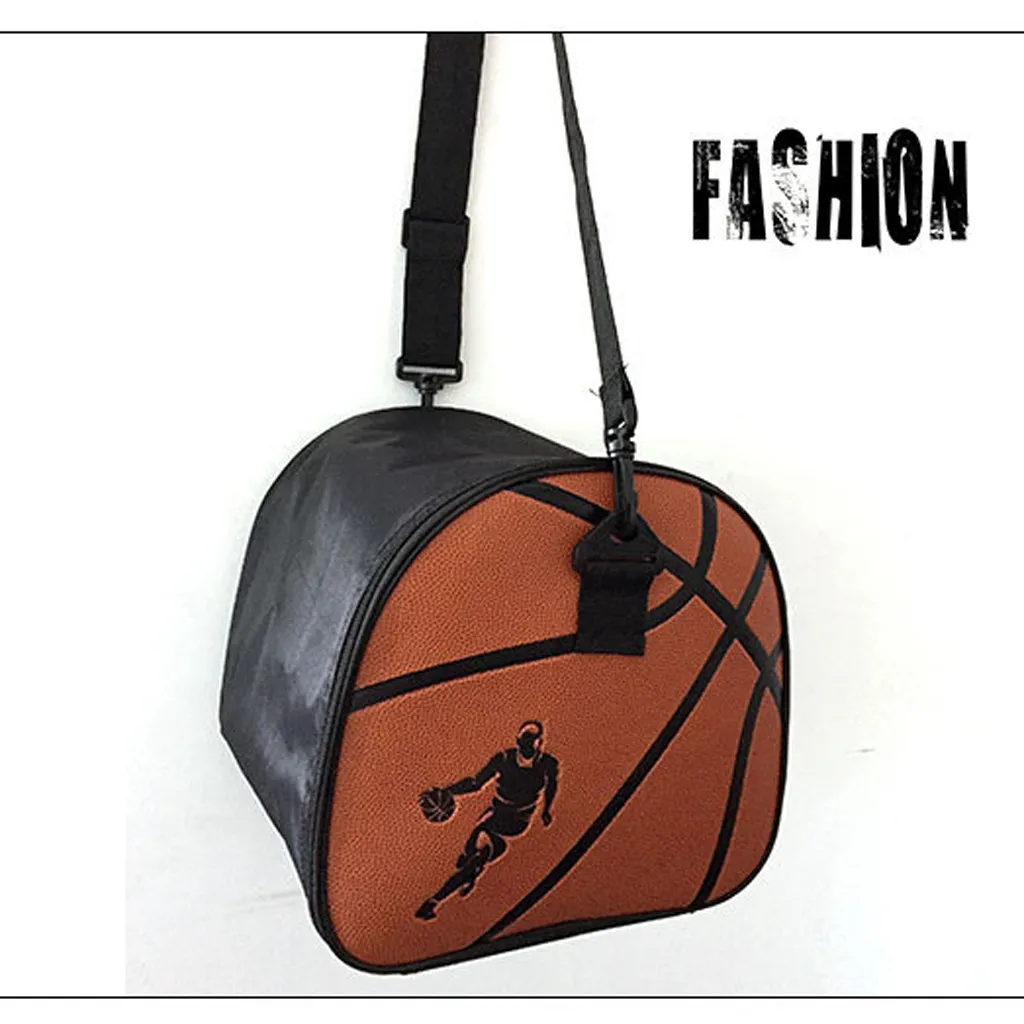 Basketball Bag Outdoor Sports Bag High-Grade Leather designed for basketball Storage Bag with storage pockets for key cup#P35