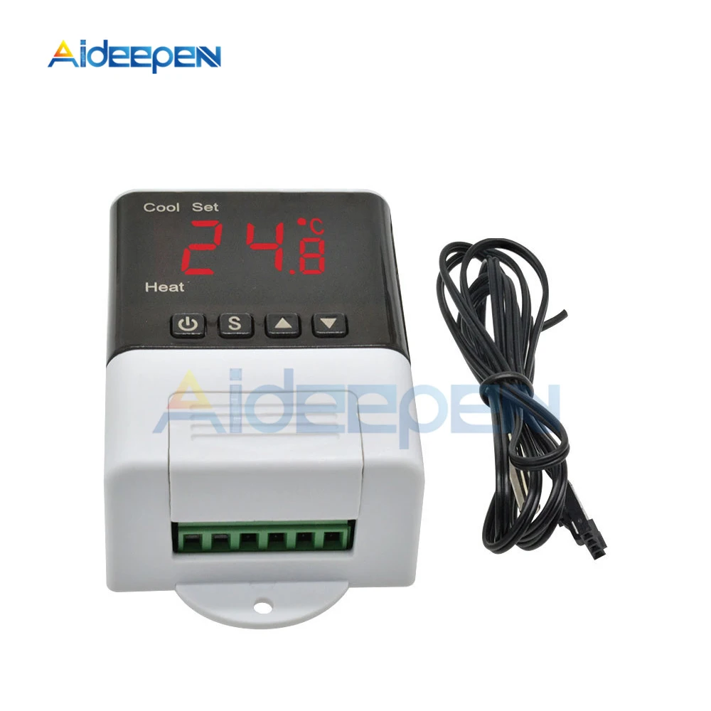 DTC1200 AC 110 V-220 V светодиодный цифровой термометр терморегулятор датчик температуры метр для аквариума Замена STC-1000