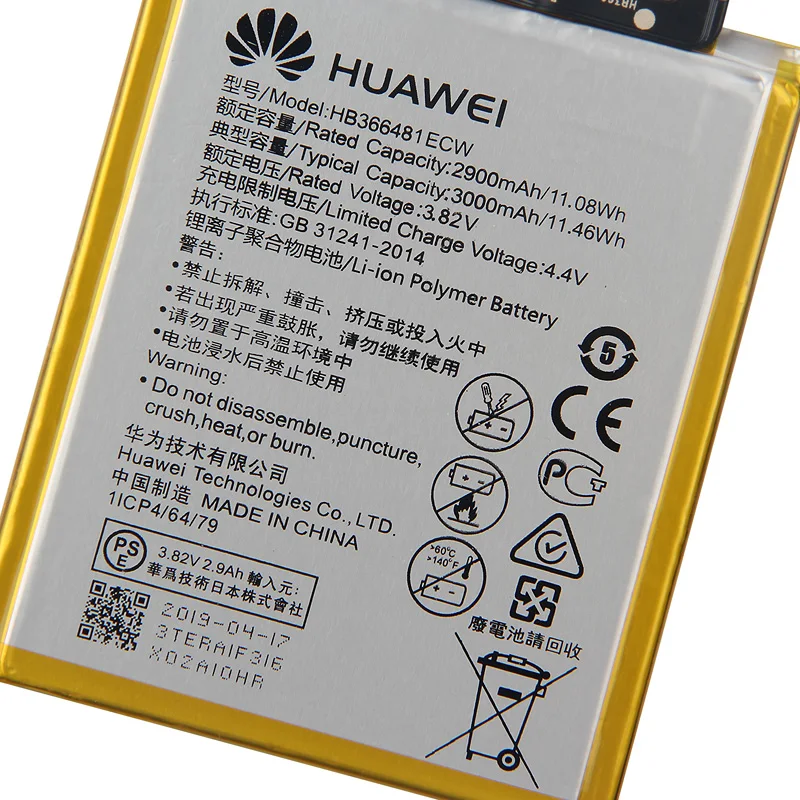 Аккумулятор huawei HB366481ECW для huawei P20 lite G9 Honor 5C 7C 7A Enjoy 7S 8E Nova Lite Nova3E GT3 Honor8 lite 9i 3000mAh+ инструмент