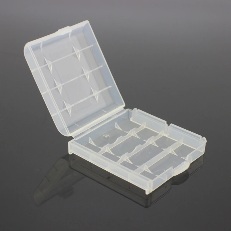 AA/AAA Cell Battery Storage Case/Holder Battery Organizer with Charge Reminder Markings Clear Color (24 Pack)